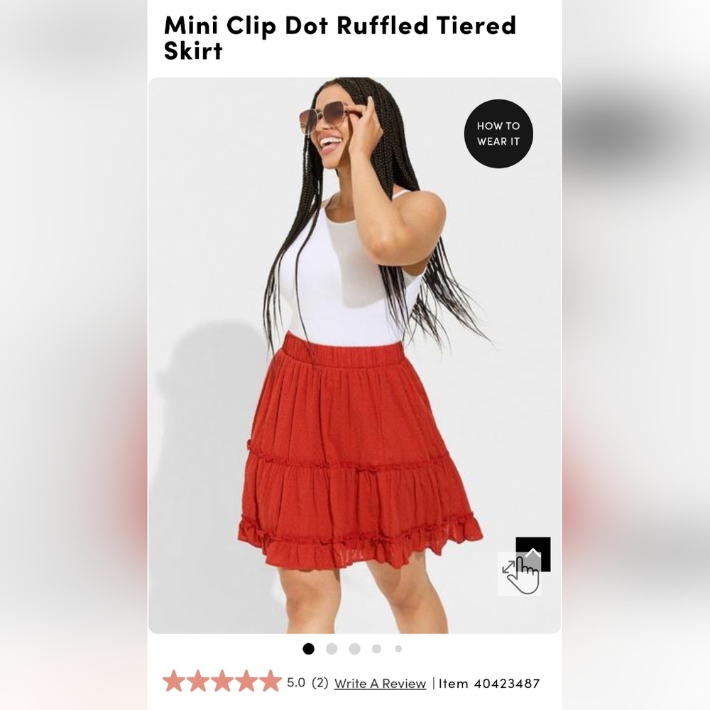 Mini Clip Dot Ruffled Tiered Skirt